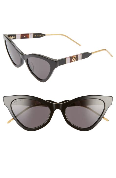 gucci mini running cat eye sunglasses|gucci 55mm cat eye sunglasses.